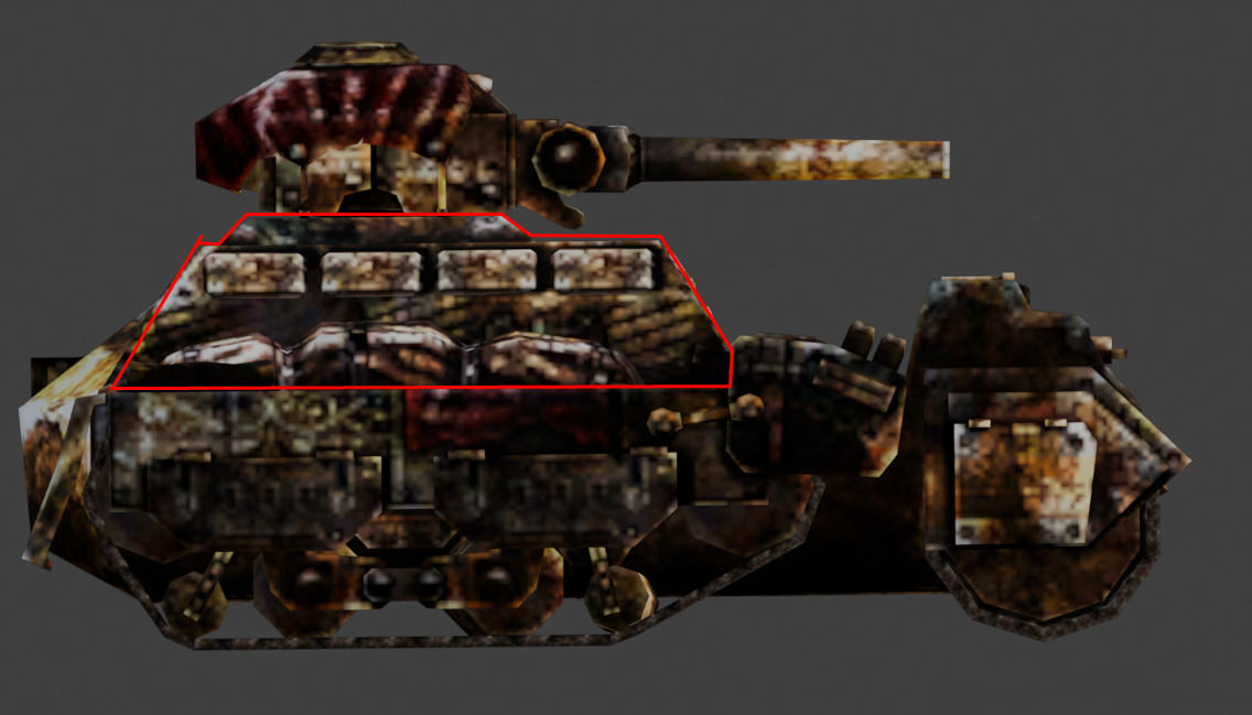 highlighting superstructure of IG:WL 3D model